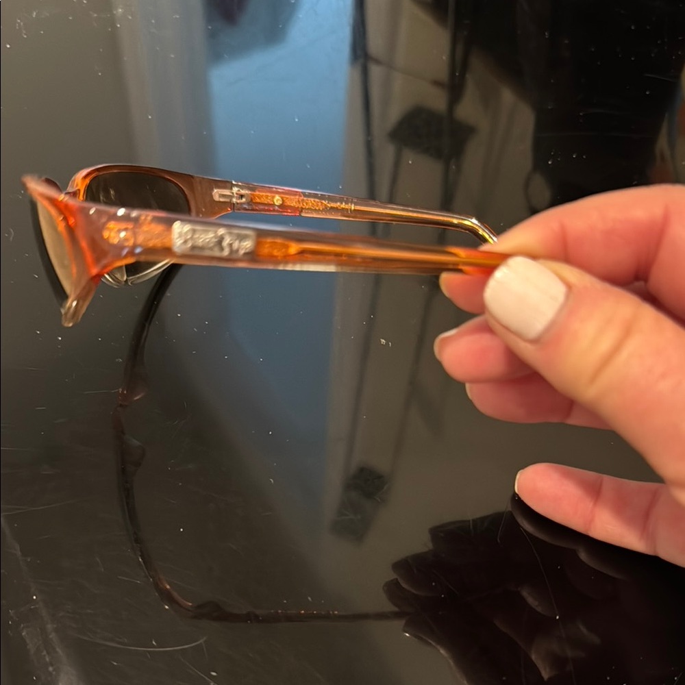 Sporty Orange Wraparound Sunglasses - Picture 2 of 5